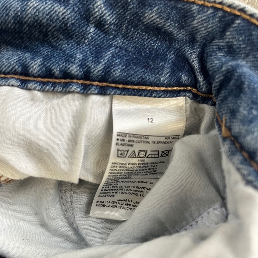 Old Navy O.G. Straight Jeans Womens 12 Blue High Rise Secret Slim Pockets - Picture 4 of 6